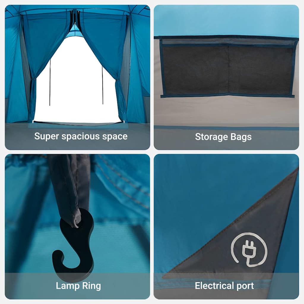 Tenda Familiare 6 persona Blu e Grigio