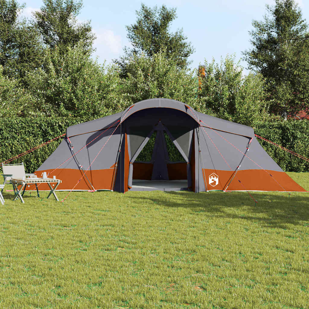 Tenda Familiare 6 persona Grigio e arancione