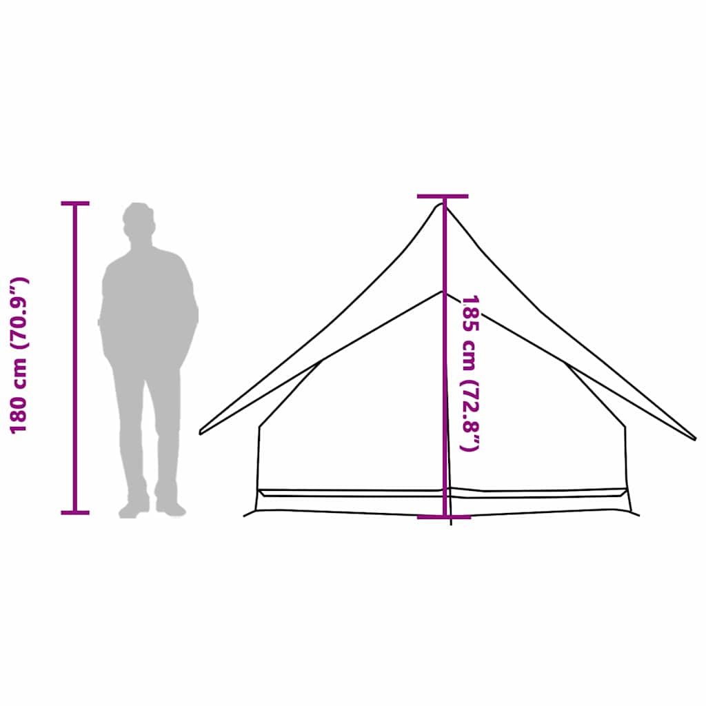 Tenda Familiare 256 x 256 x 185 cm Poliestere e fibra di vetro