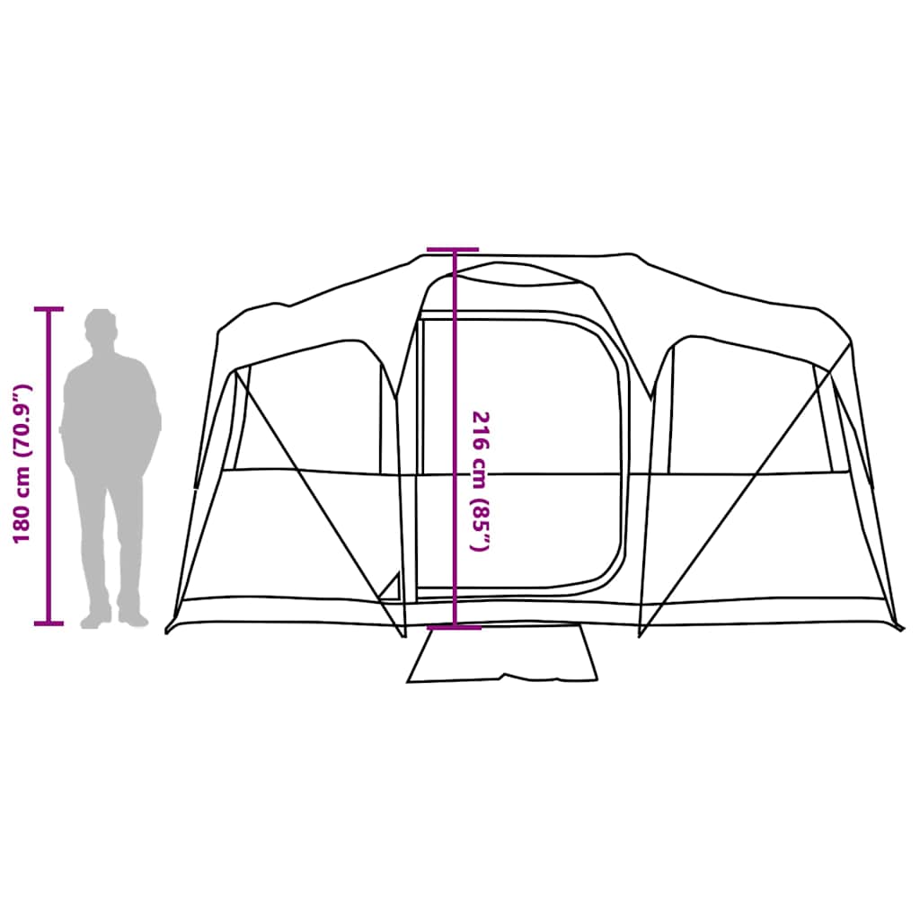 Tenda Familiare 435 x 255 x 216 cm Poliestere e Acciaio