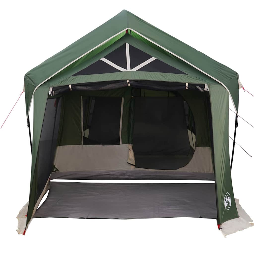 Tenda Familiare 620 x 322 x 240 cm Poliestere Verde e Bianco