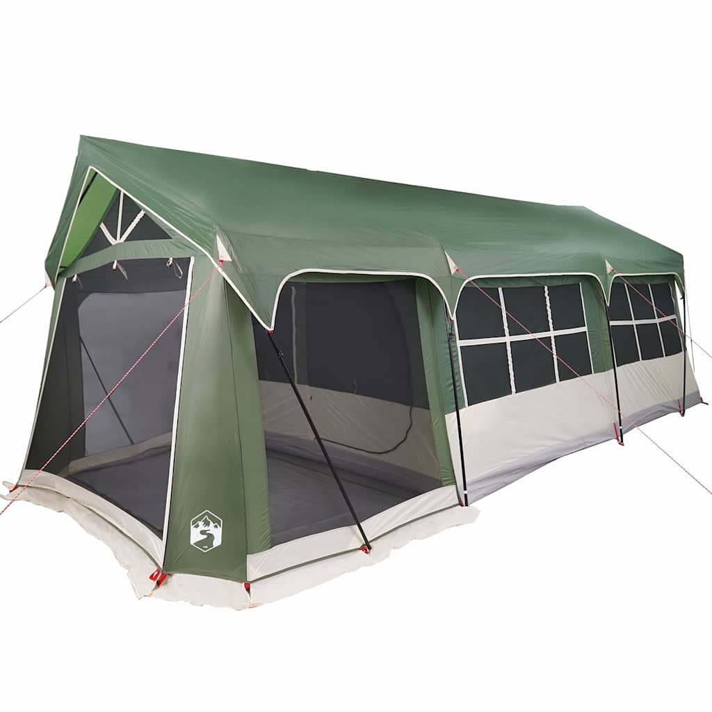 Tenda Familiare 620 x 322 x 240 cm Poliestere Verde e Bianco