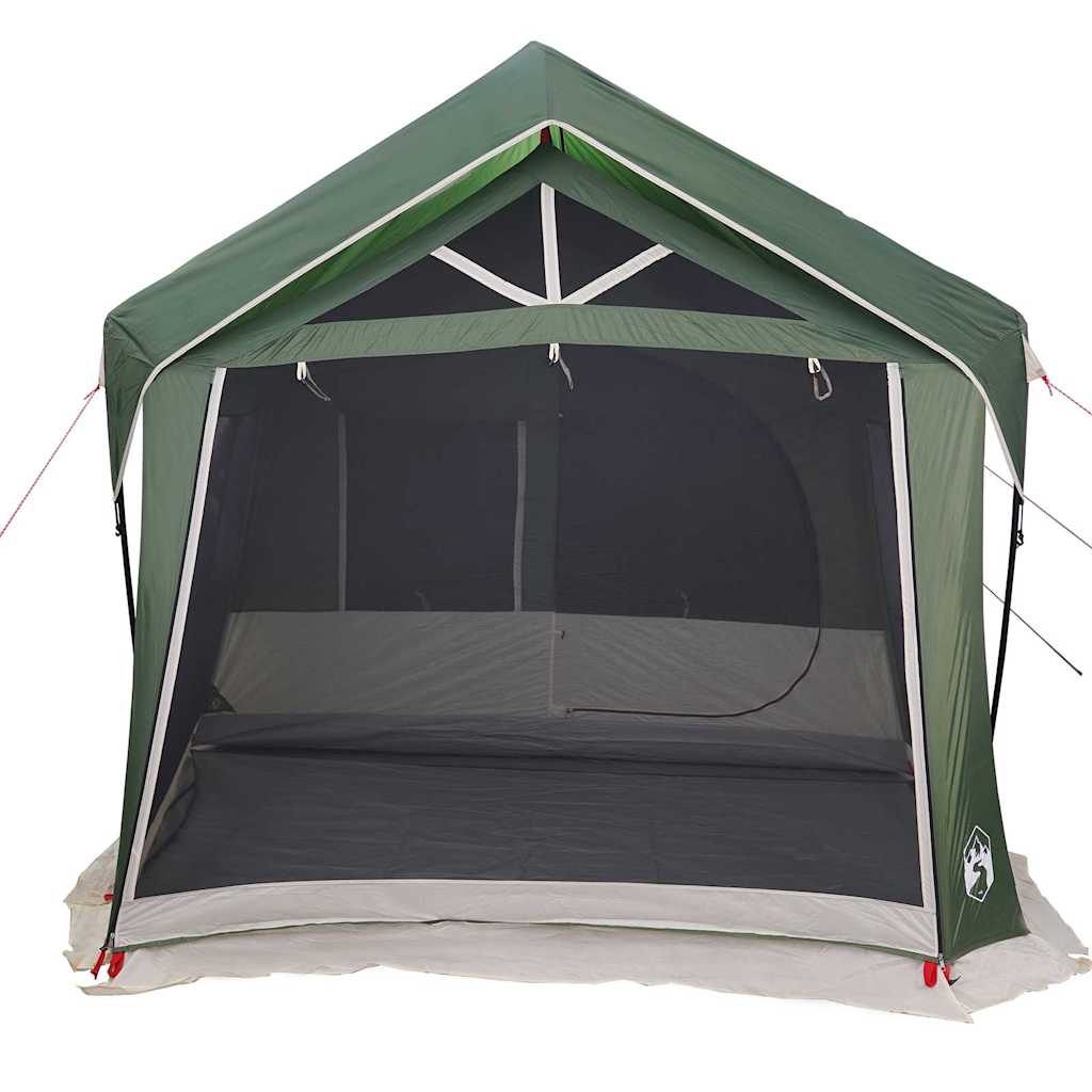 Tenda Familiare 620 x 322 x 240 cm Poliestere Verde e Bianco