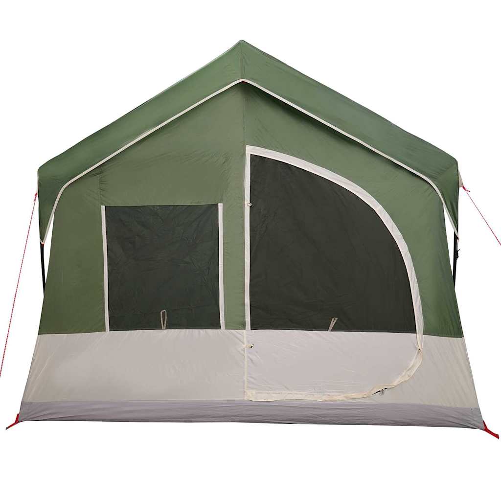 Tenda Familiare 620 x 322 x 240 cm Poliestere Verde e Bianco