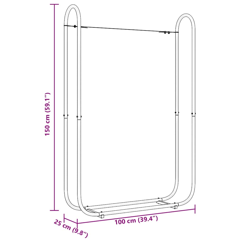 Rastrelliera per Legna con Copertura Antipioggia 100x25x150cm
