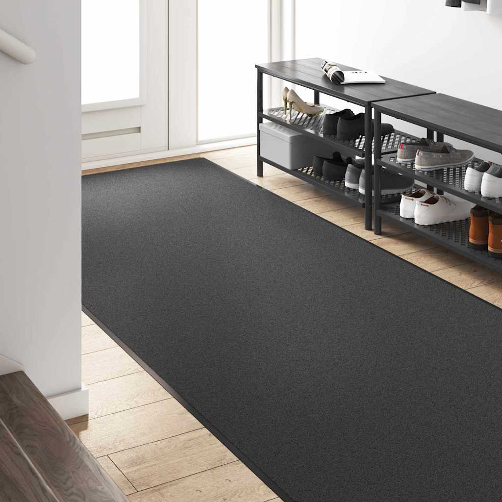 Tappetino Antracite e Nero 120 x 400 cm 100% Poliammide