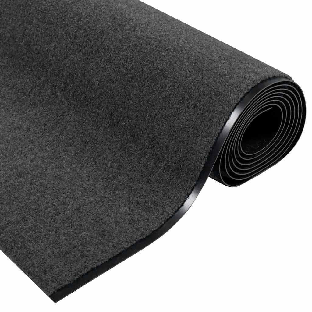 Tappetino Antracite e Nero 120 x 400 cm 100% Poliammide