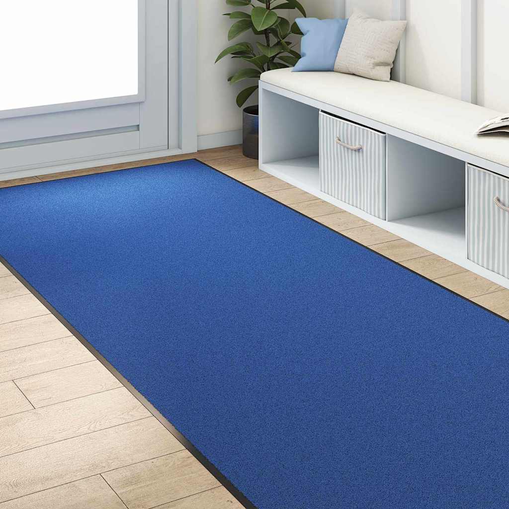Tappetino Blu e Nero 120 x 250 cm 100% Poliammide