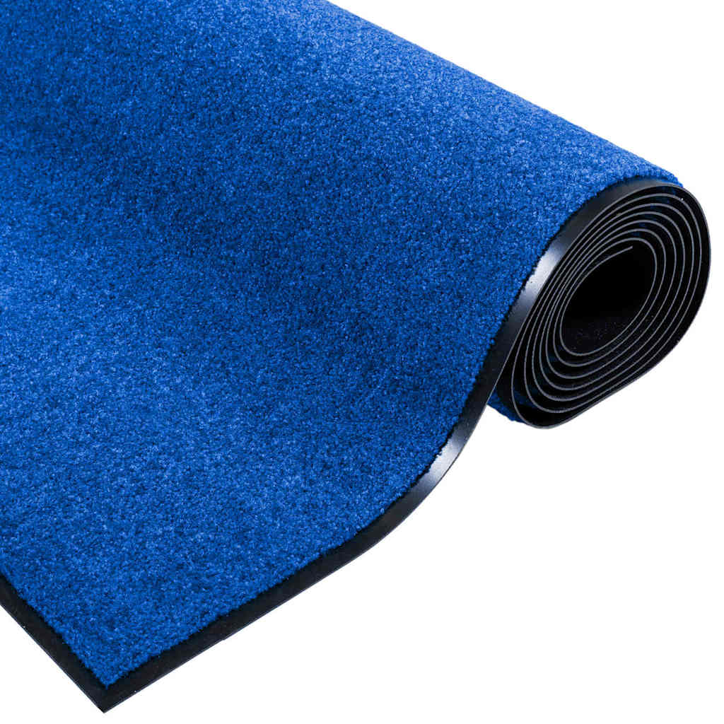 Tappetino Blu e Nero 120 x 300 cm 100% Poliammide