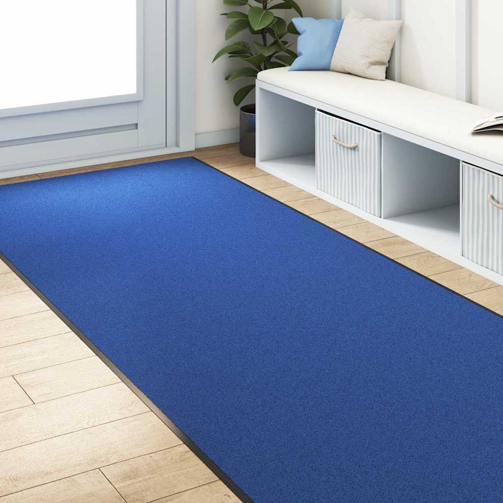 Tappetino Blu e Nero 120 x 400 cm 100% Poliammide