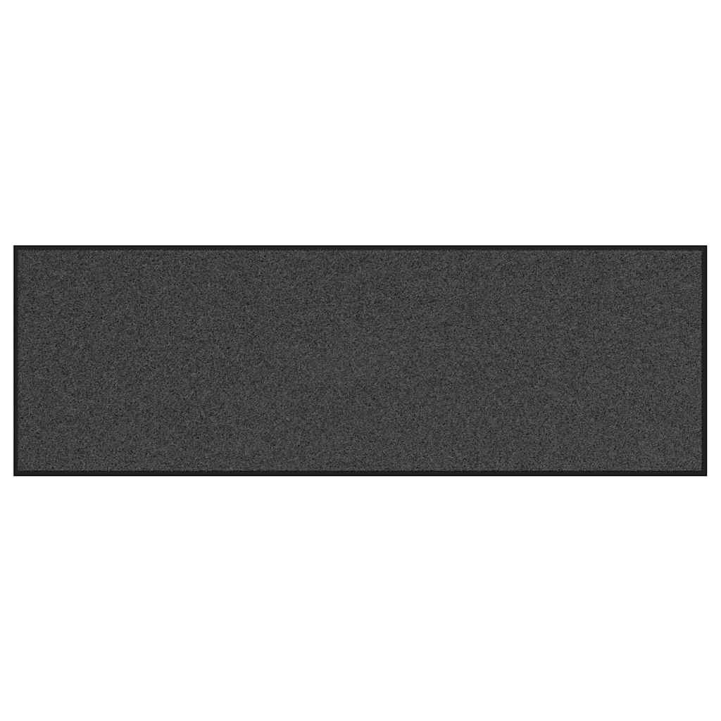 Tappetino Antracite e Nero 60 x 180 cm 100% Poliammide