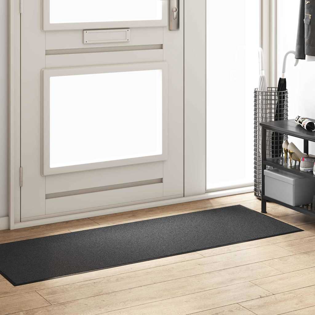 Tappetino Antracite e Nero 60 x 180 cm 100% Poliammide