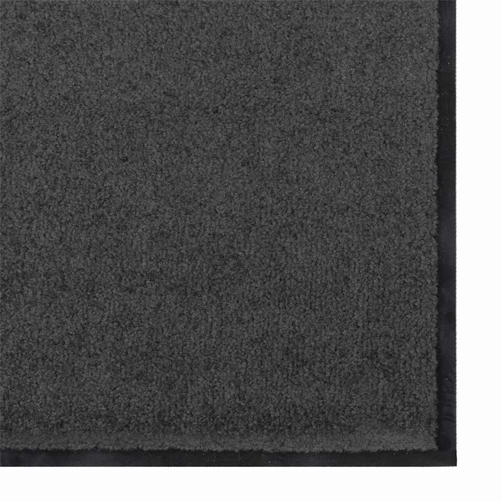 Tappetino Antracite e Nero 60 x 180 cm 100% Poliammide