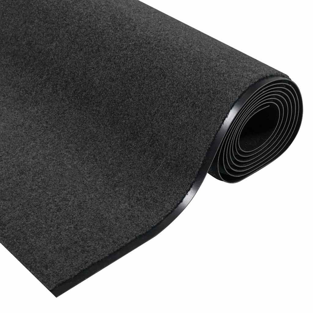 Tappetino Antracite e Nero 120 x 400 cm 100% Poliammide