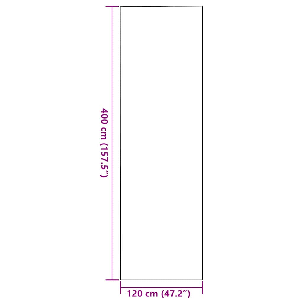 Tappetino Antracite e Nero 120 x 400 cm 100% Poliammide