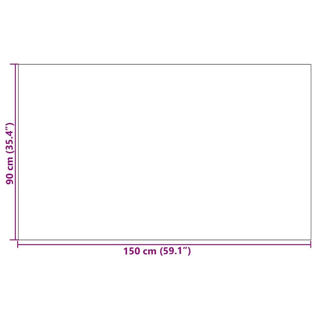 Tappetino Grigio e Nero 90 x 150 cm 100% Poliammide