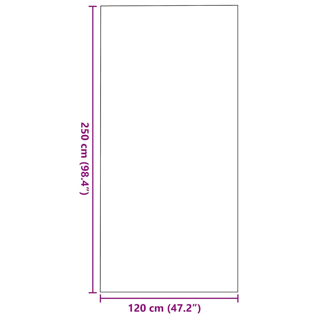 Tappetino Grigio e Nero 120 x 250 cm 100% Poliammide