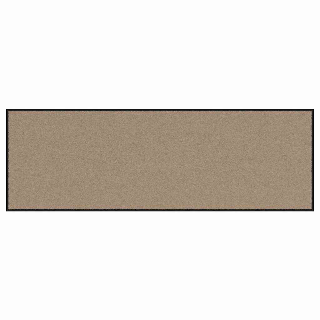 Tappetino Beige e Nero 60 x 180 cm 100% Poliammide