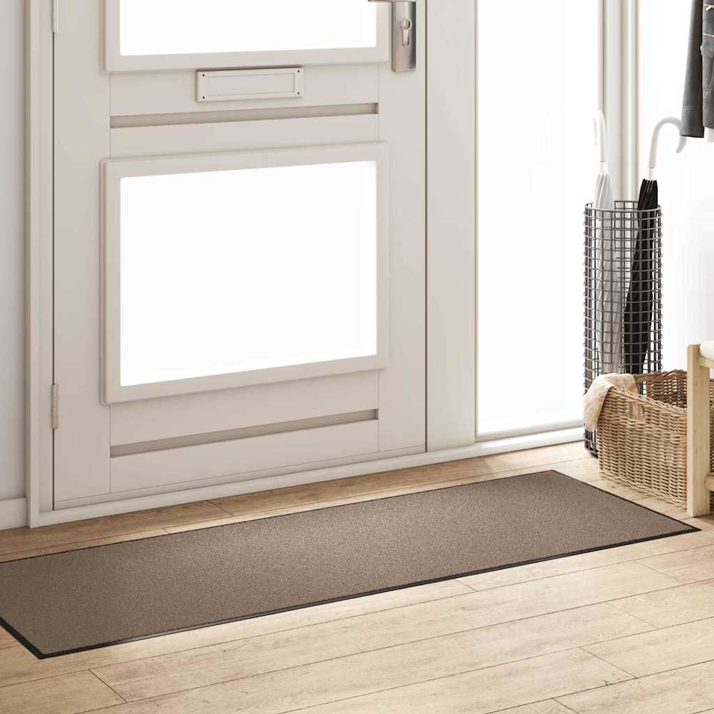Tappetino Beige e Nero 60 x 180 cm 100% Poliammide