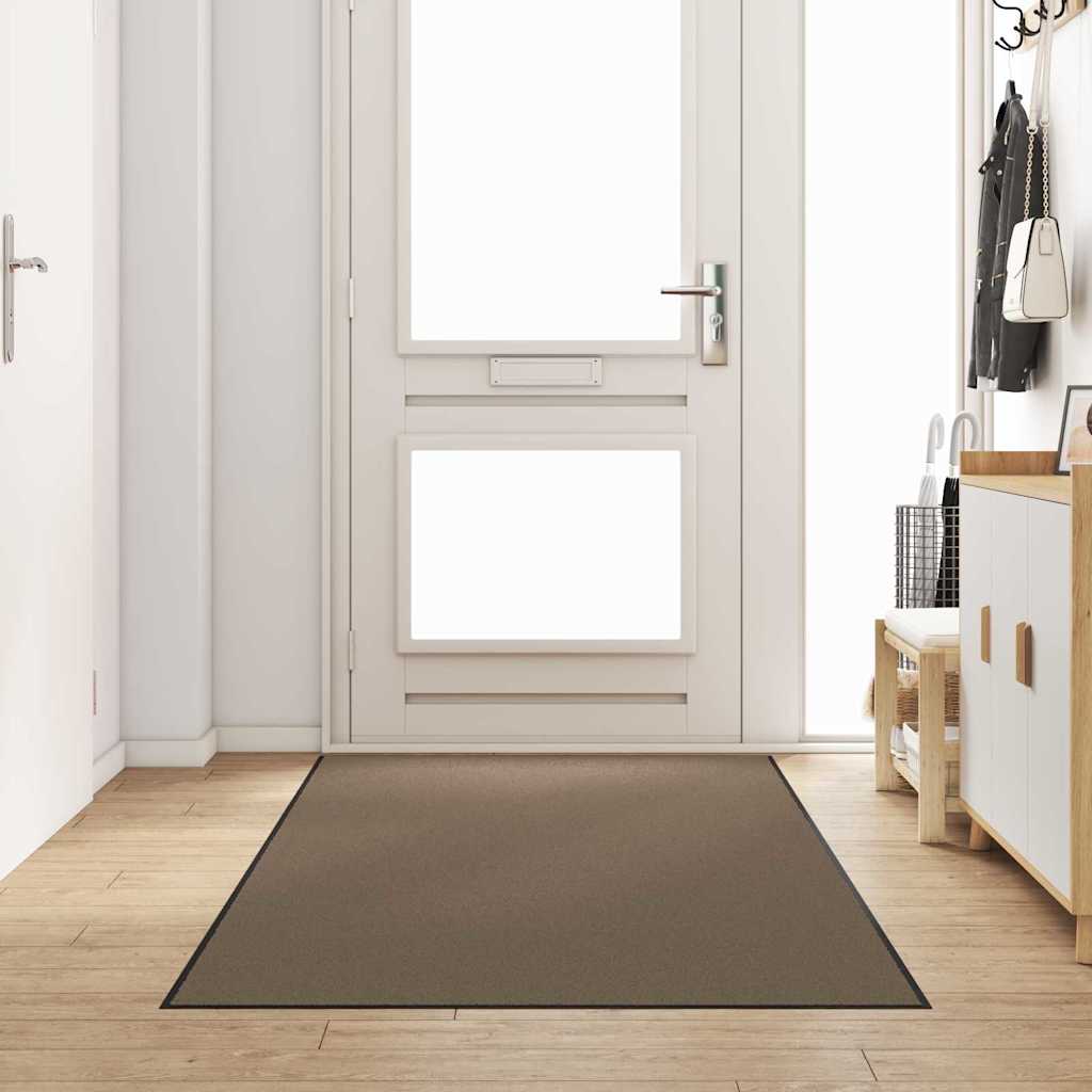 Tappetino Beige e Nero 120 x 250 cm 100% Poliammide
