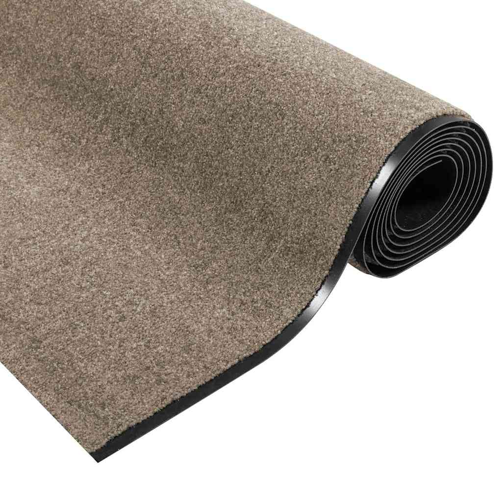 Tappetino Beige e Nero 120 x 350 cm 100% Poliammide