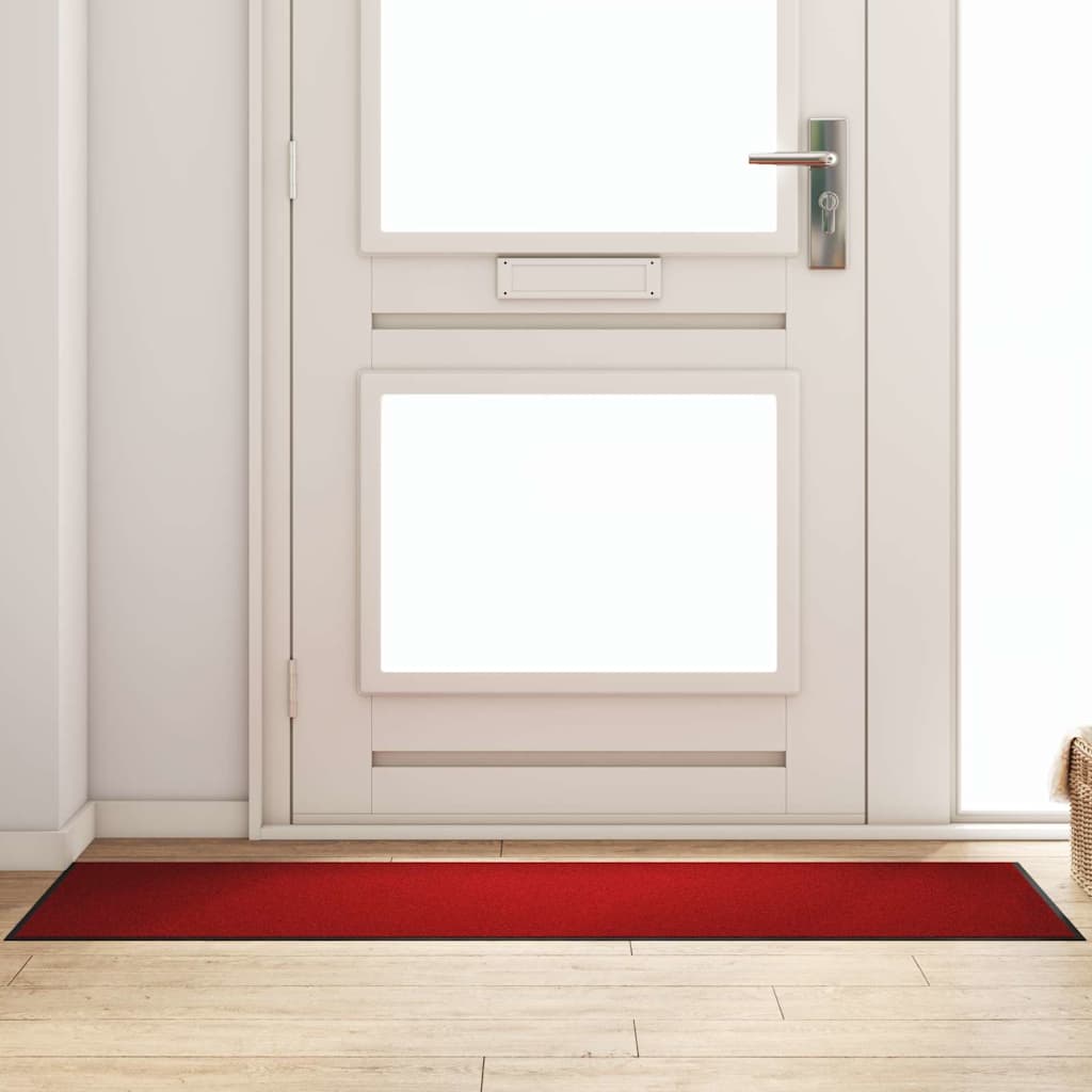 Tappetino Rosso e Nero 60 x 180 cm 100% Poliammide