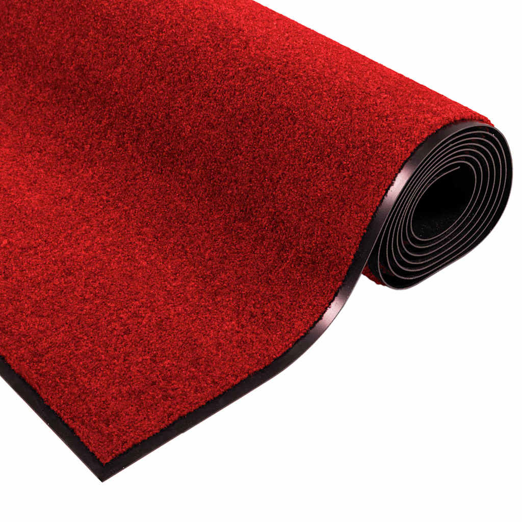 Tappetino Rosso e Nero 60 x 180 cm 100% Poliammide