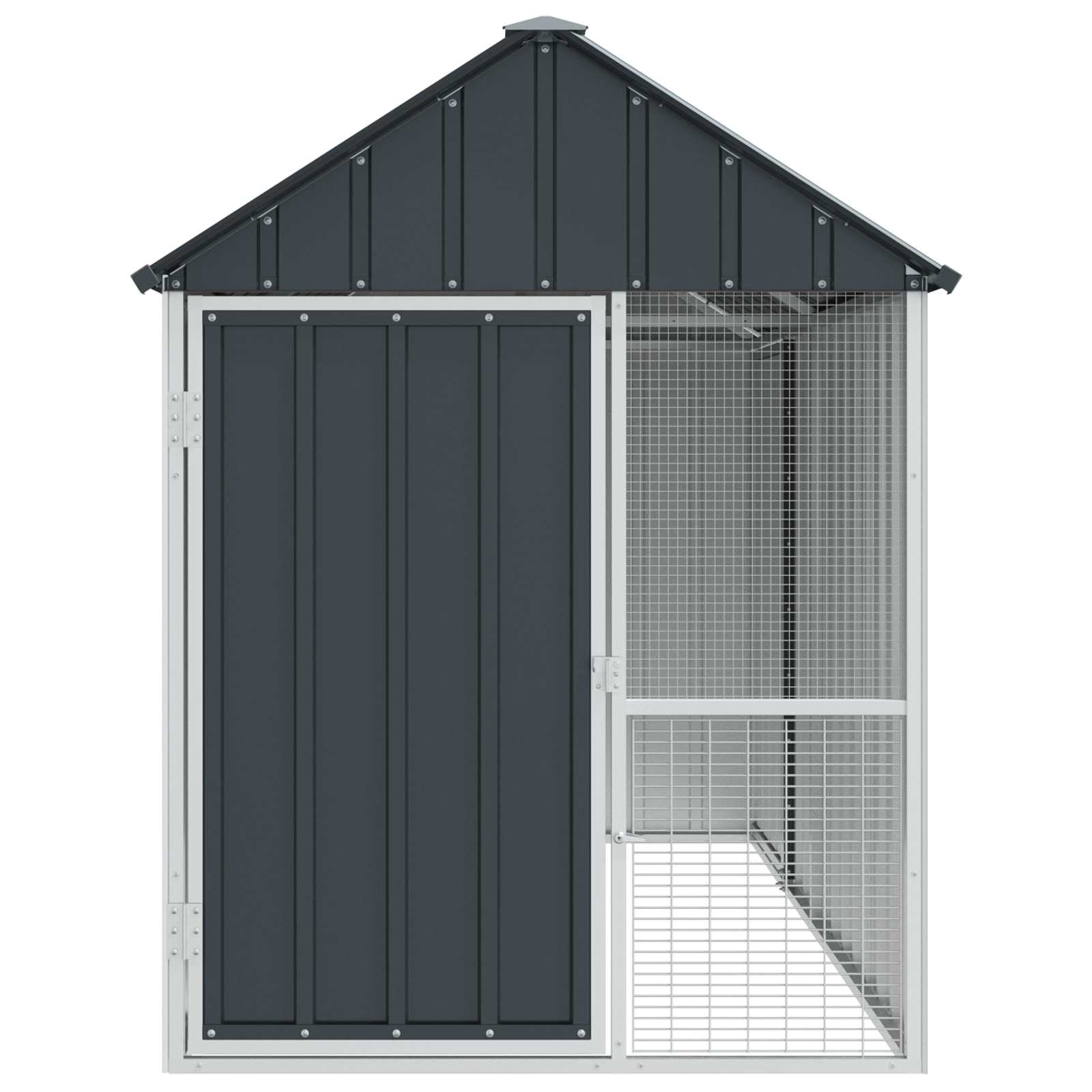 Gabbia per uccelli Antracite 215 x 112 x 141 cm Acciaio zincato