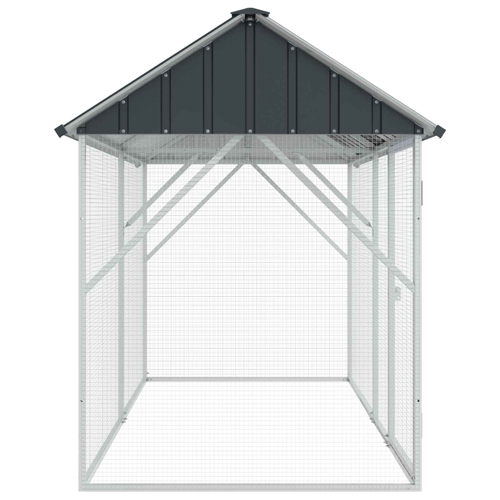 Gabbia per uccelli Antracite 227 x 112 x 141 cm
