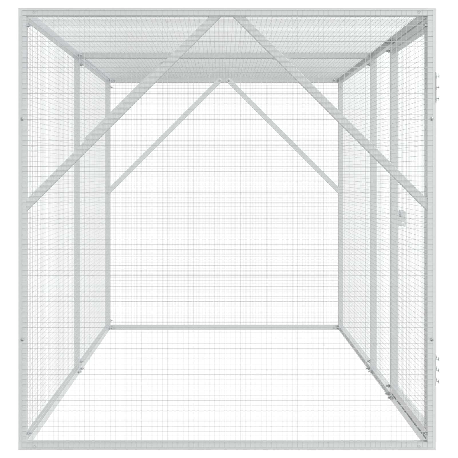 Gabbia per uccelli Argento 208 x 102 x 108 cm