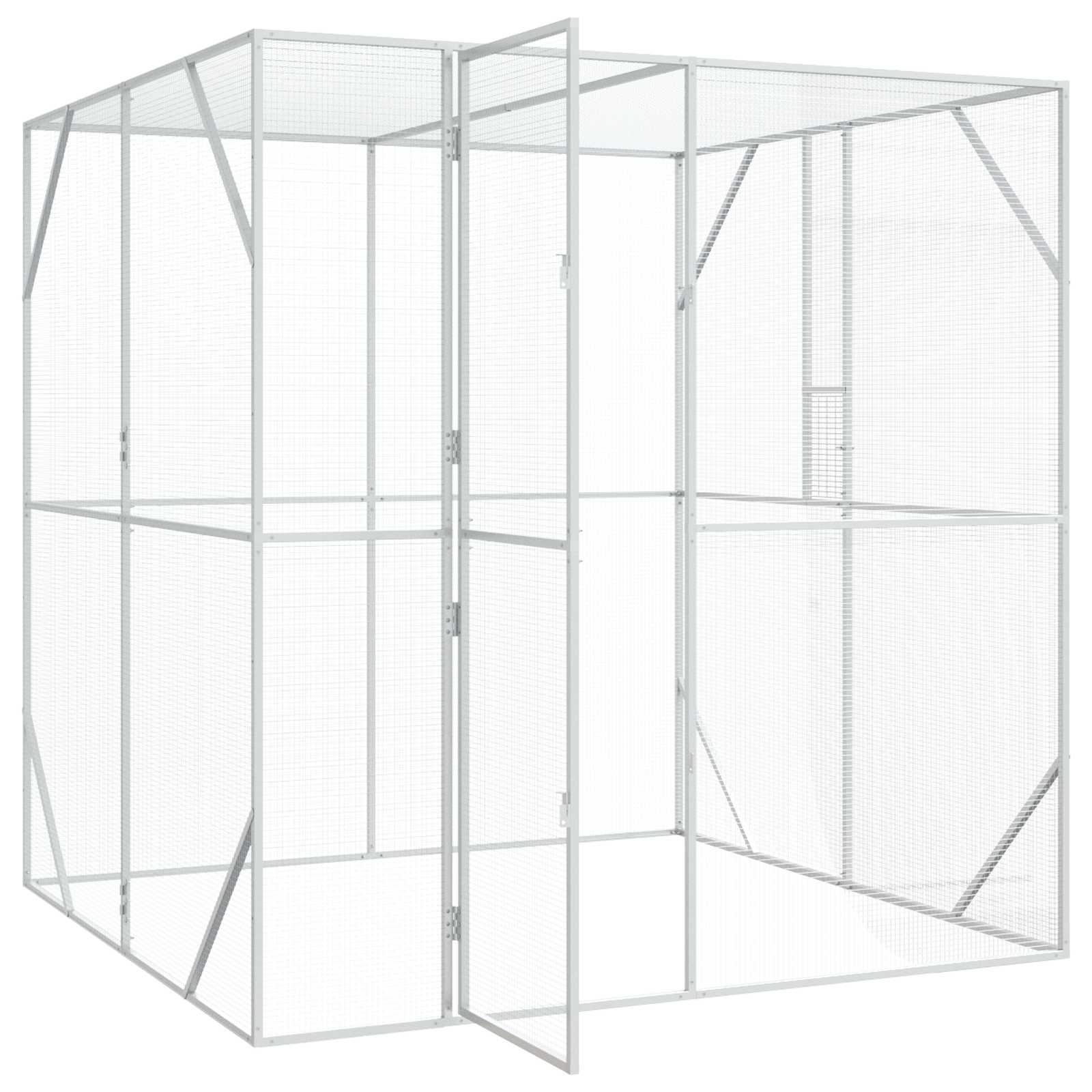 Gabbia per uccelli Argento 209 x 202 x 214 cm