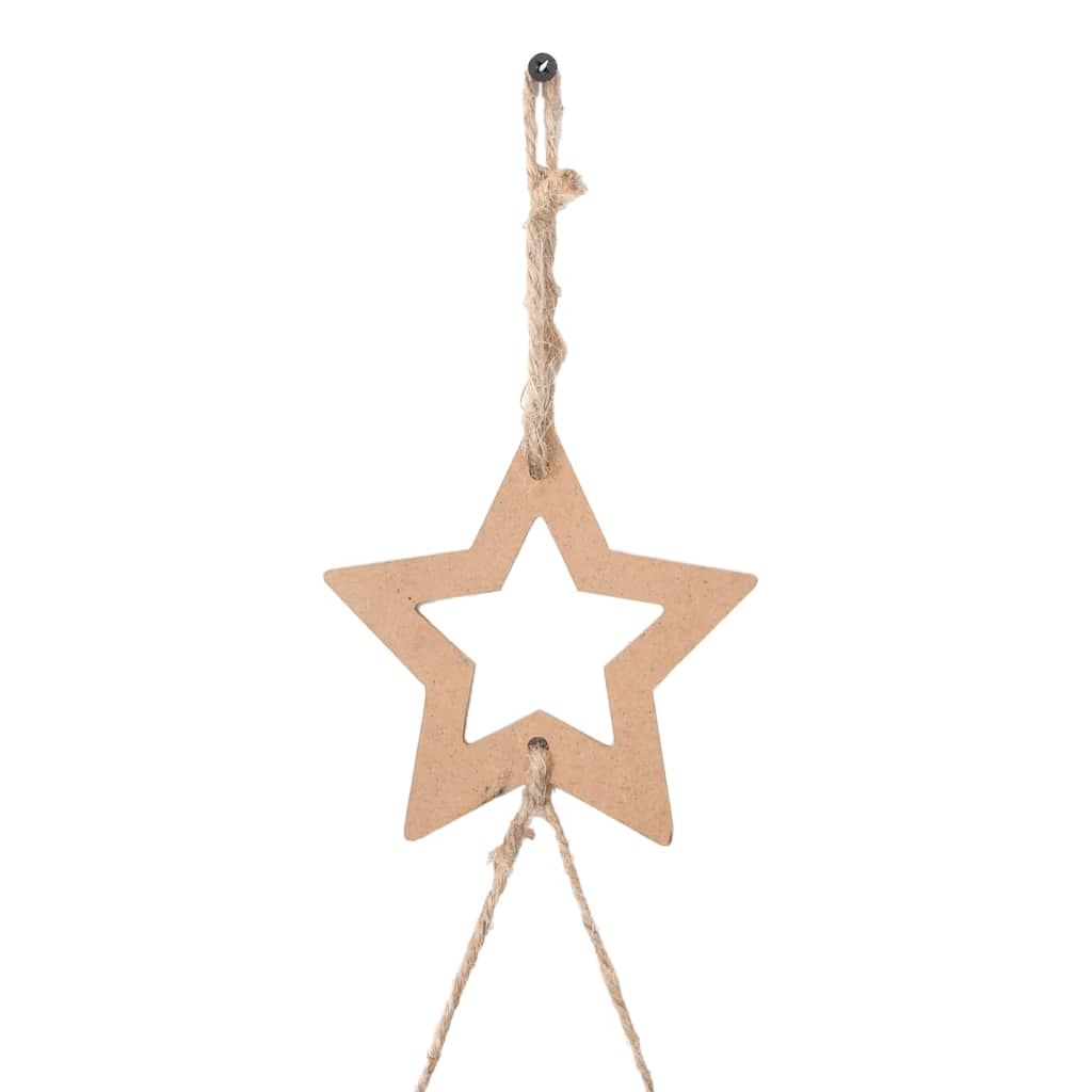 Alberi di Natale sospesi con stelle in alto 2 pz 55x120 cm Ramo naturale
