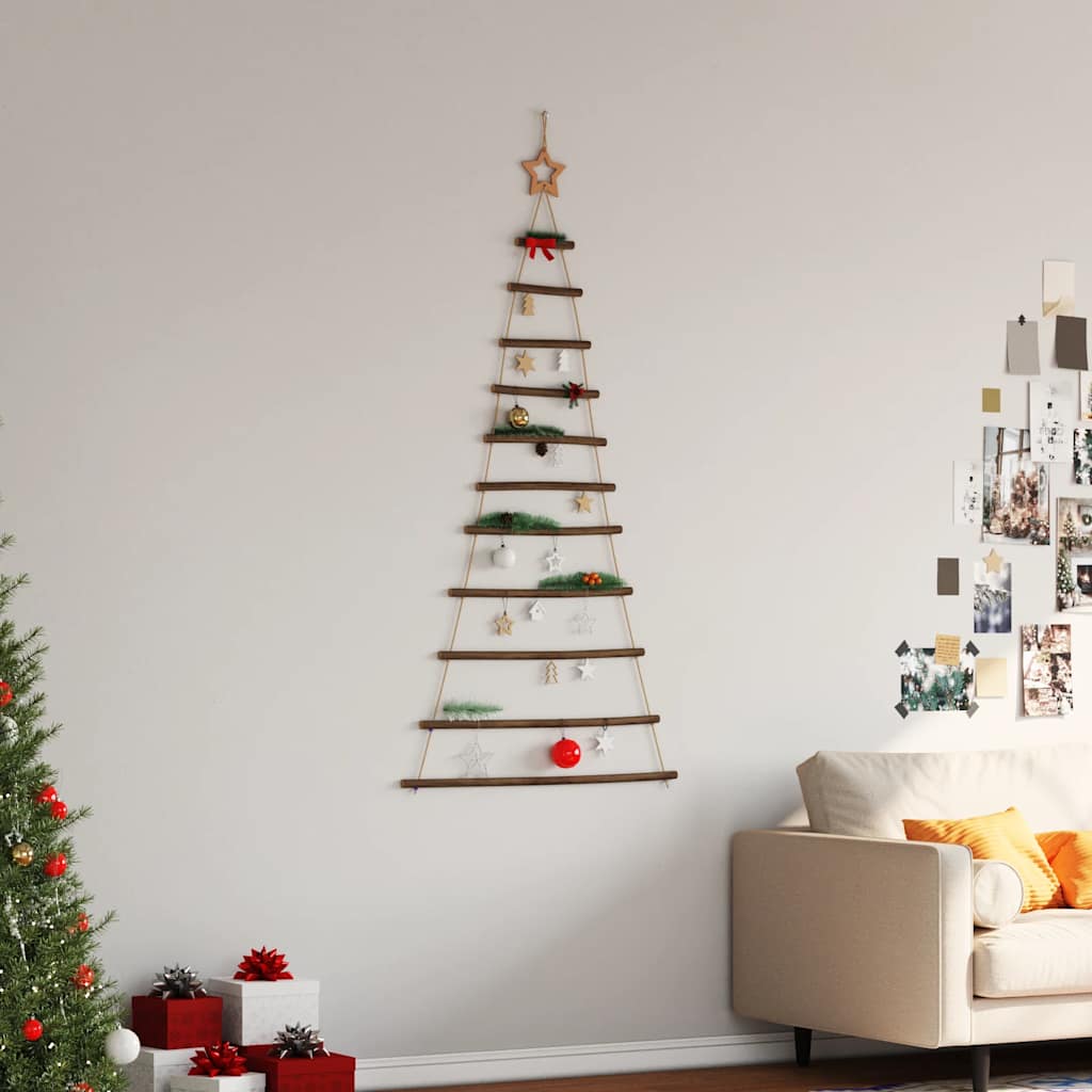 Albero di Natale sospeso con stella superiore 74x150 cm Ramo naturale