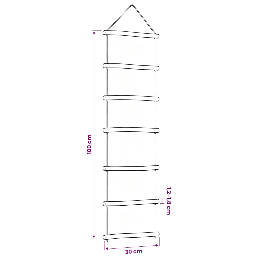 Decorazioni Parete a Forma di Scala 2 pz 30x100cm Ramo Naturale