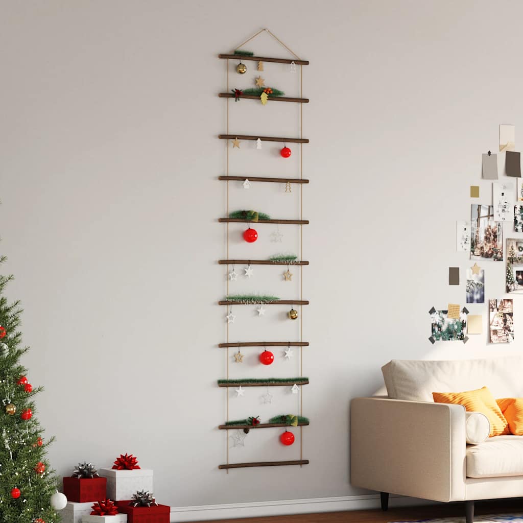 Decorazione da Parete a Forma di Scala 50x200 cm Ramo Naturale