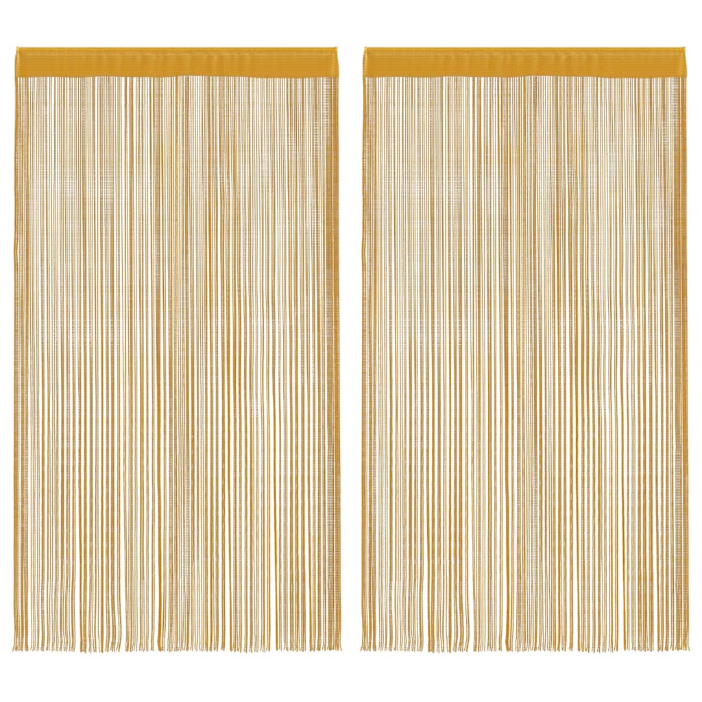Tende a Filo 2 pz Oro 100x250 cm