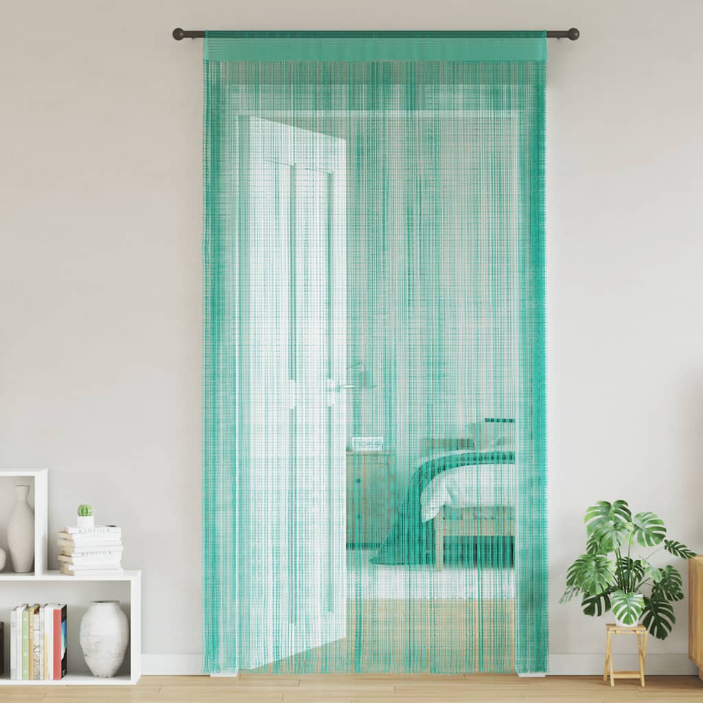 Tende a Filo 2 pz Turchese 100x250 cm