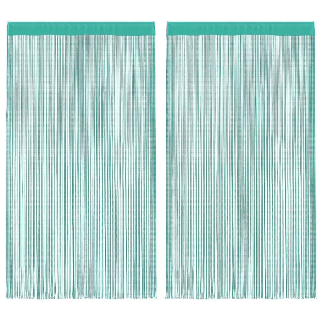 Tende a Filo 2 pz Turchese 100x250 cm