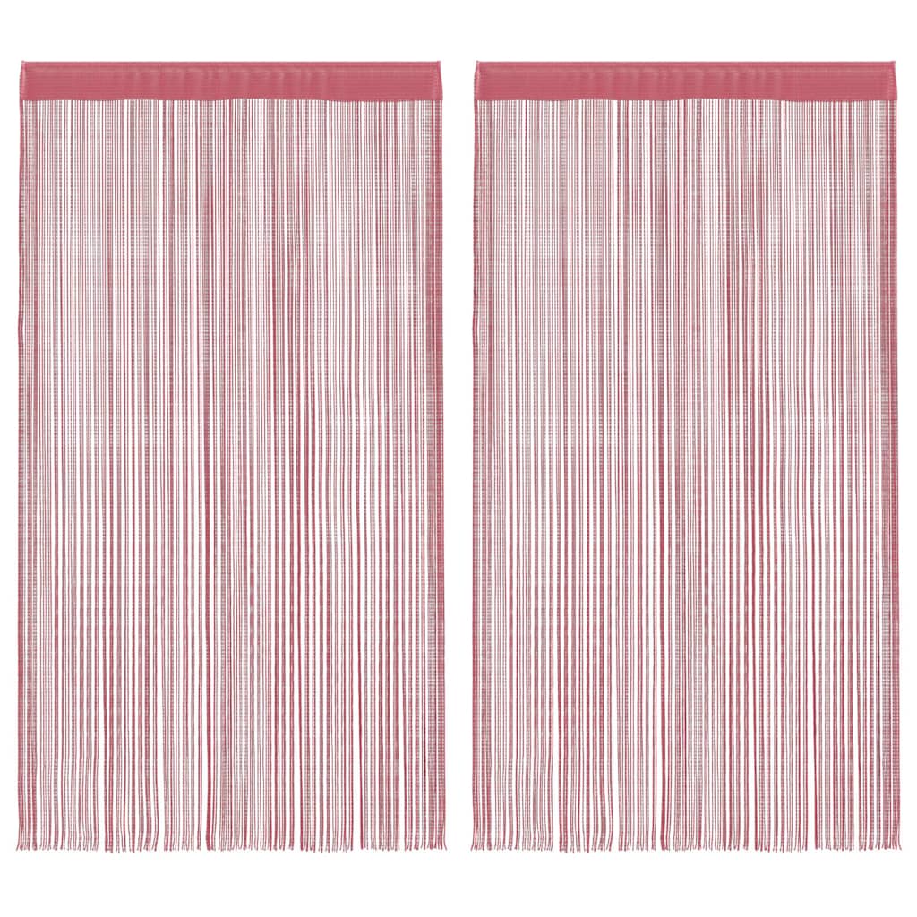 Tende a Filo 2 pz Rosa 140x250 cm