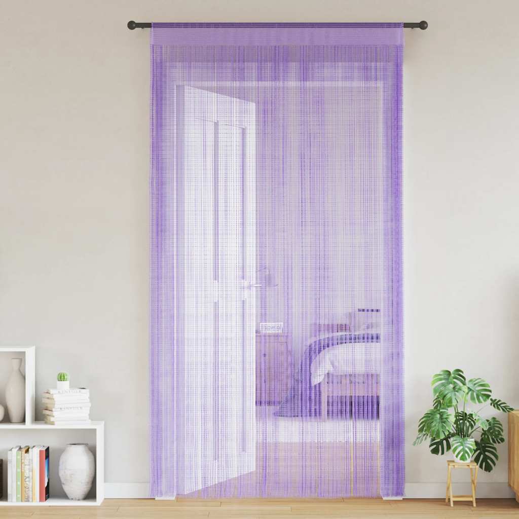 Tende a Filo 2 pz Viola 100x250 cm