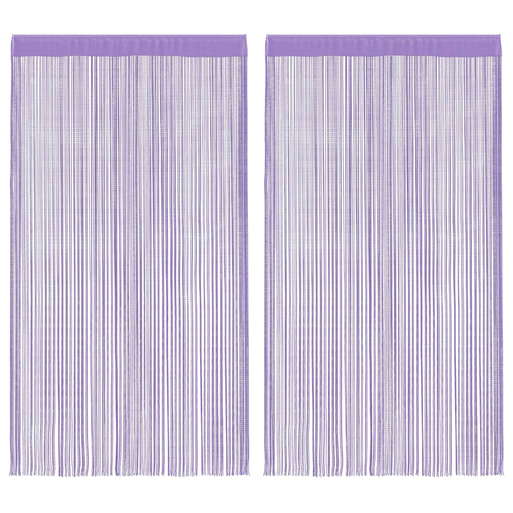 Tende a Filo 2 pz Viola 140x250 cm