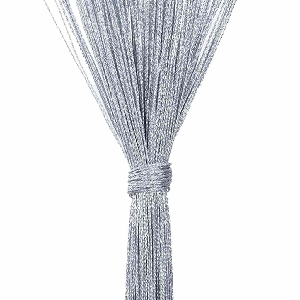 Tende a Filo 2 pz Grigio Chiaro 100x250 cm