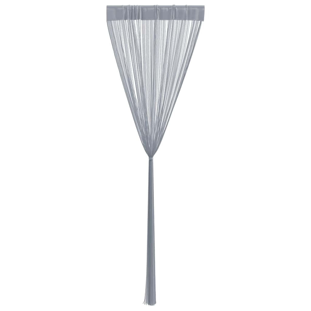 Tende a Filo 2 pz Grigio Chiaro 140x250 cm