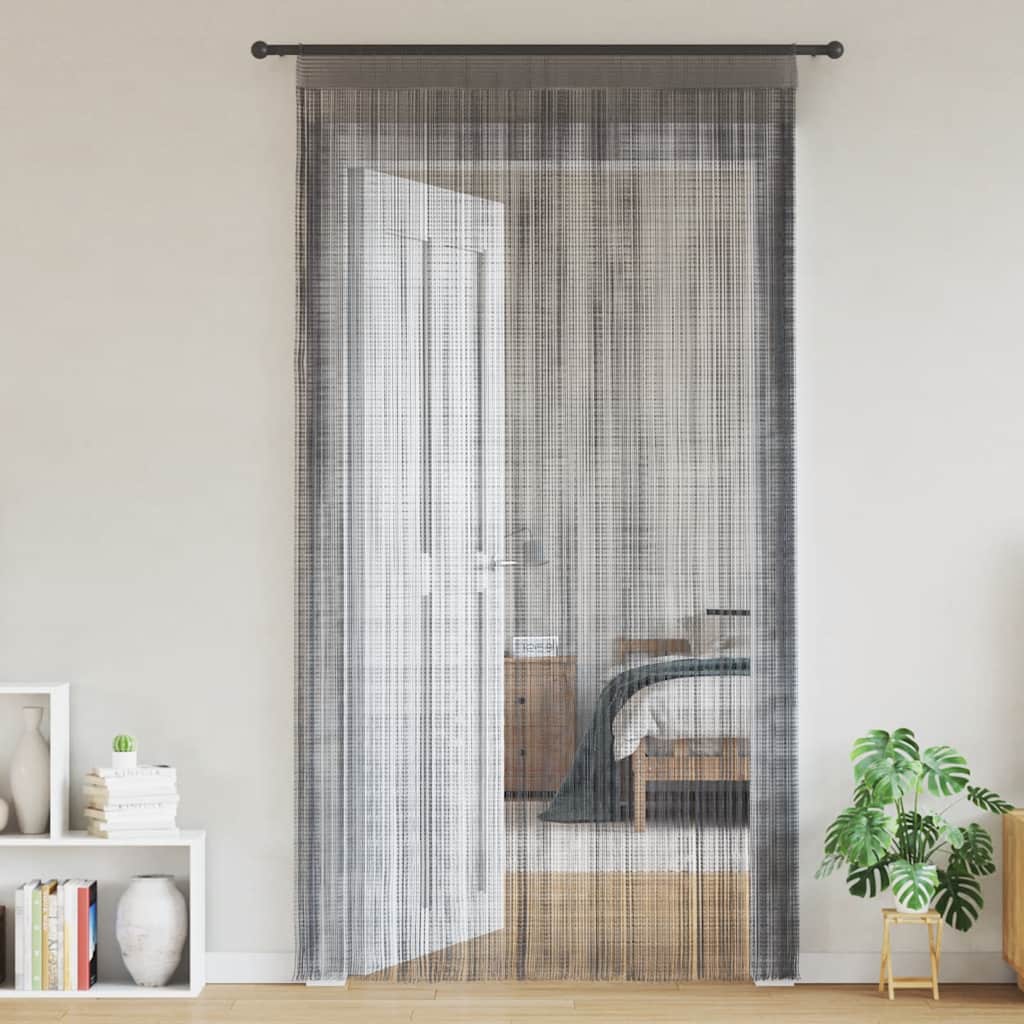 Tende a fili 2 pz Antracite 140x250 cm