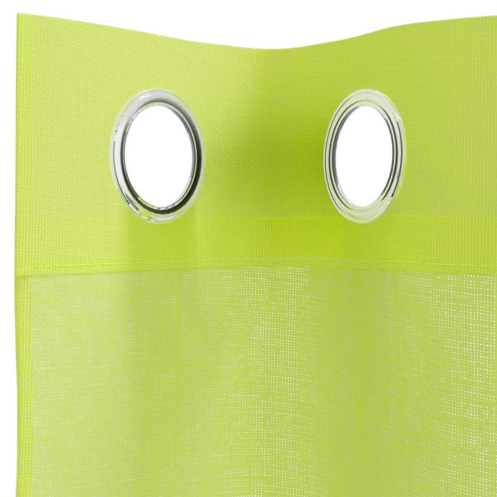 Tende in Voile con Occhielli 2 pz Verde Mela 140x140 cm
