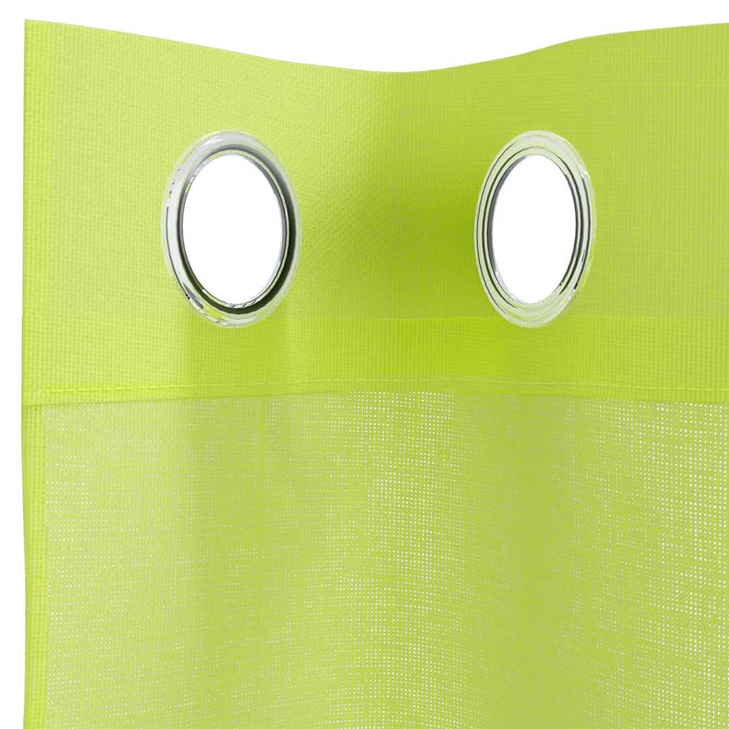 Tende in Voile con Occhielli 2 pz Verde Mela 140x175 cm