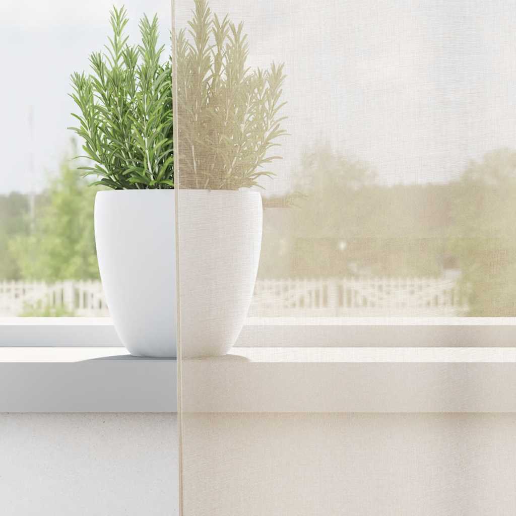 Tende in Voile con Occhielli 2 pz Crema 140x245 cm