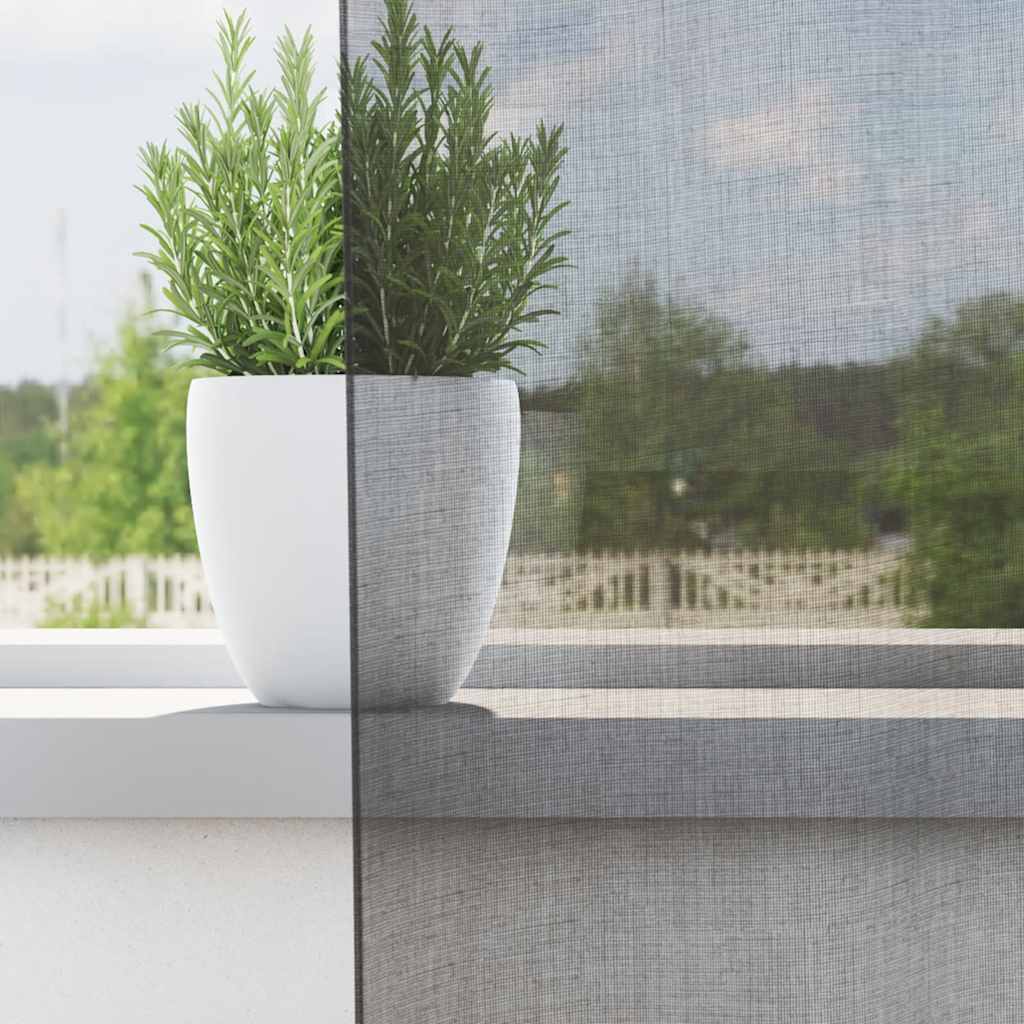 Tende in Voile con Occhielli 2 pz Grigio Scuro 140x175 cm