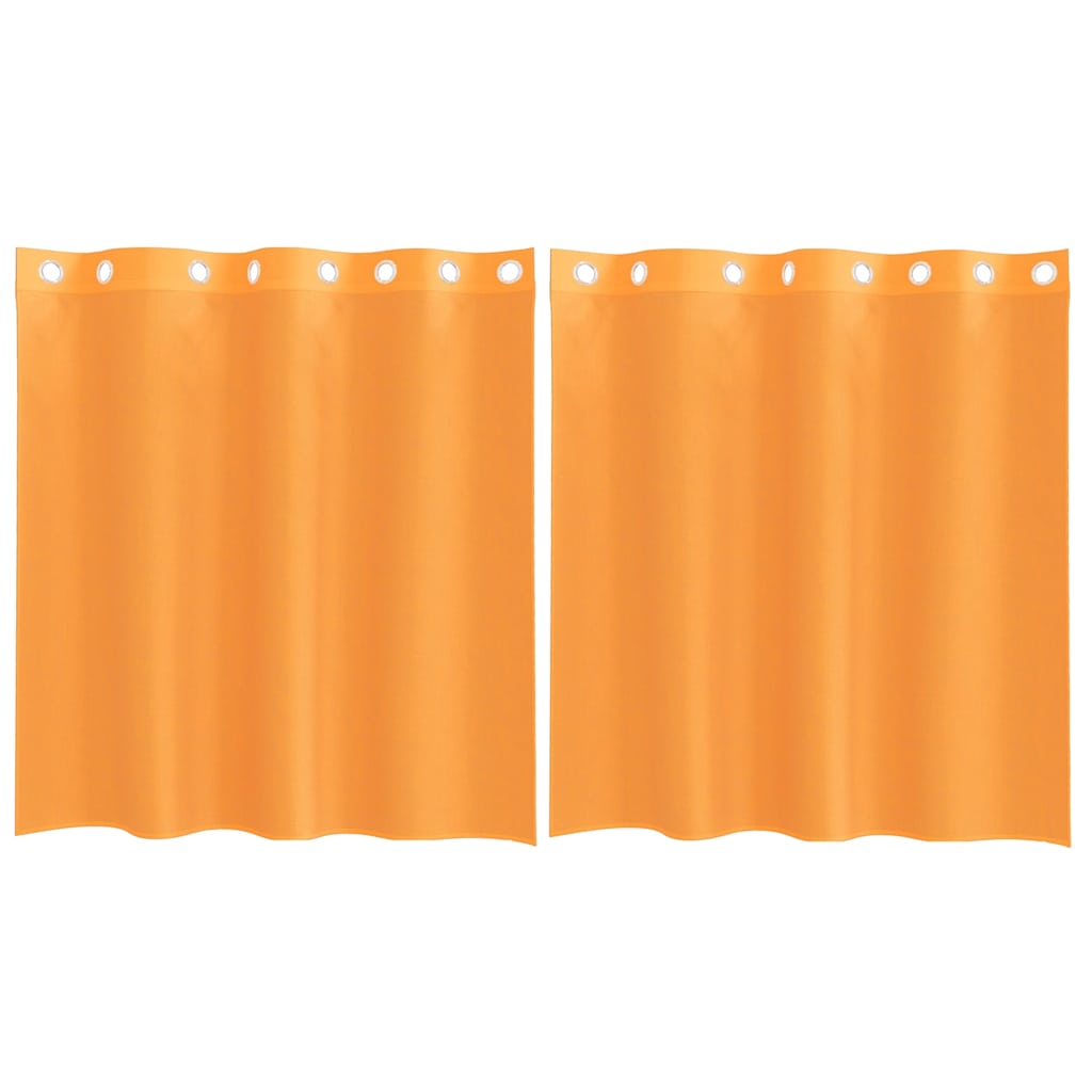 Tende in Voile con Occhielli 2 pz Arancio 140x140 cm