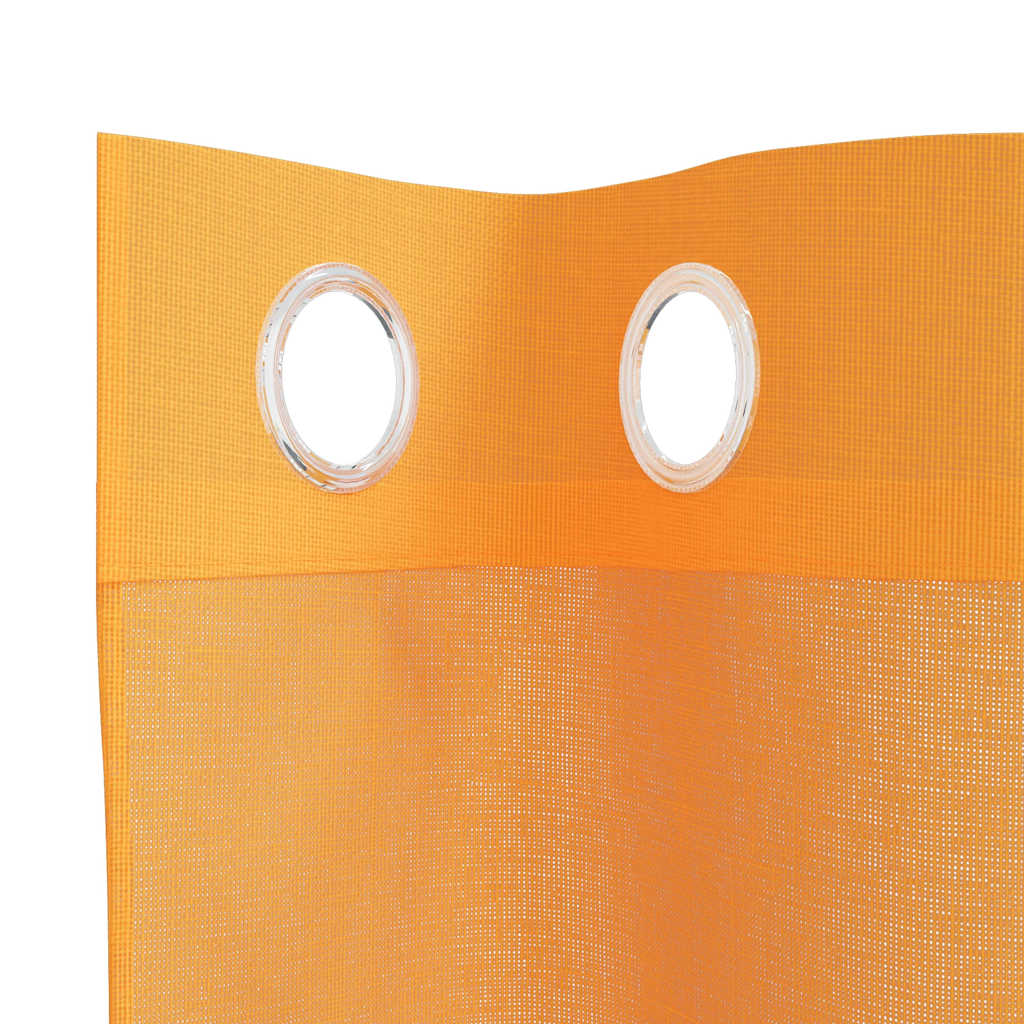 Tende in Voile con Occhielli 2 pz Arancio 140x300 cm